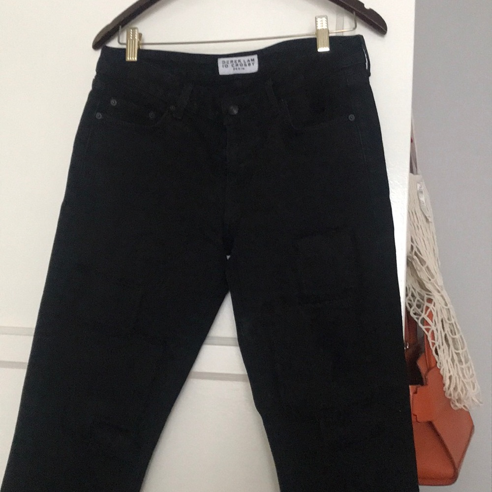 Black Jeans With Patchwork Detailing - image 1